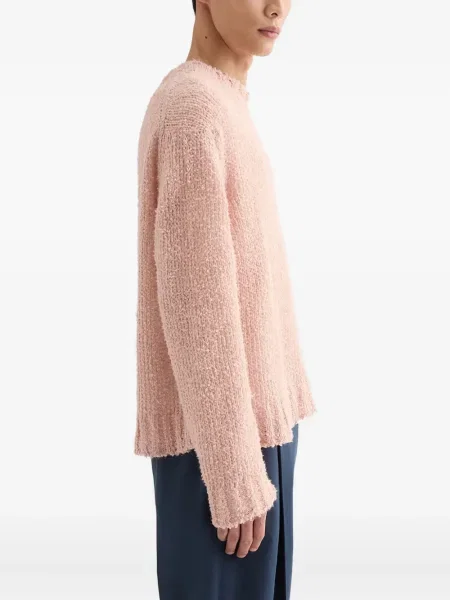 Pulover Jil Sander cu decolteu rotund roz