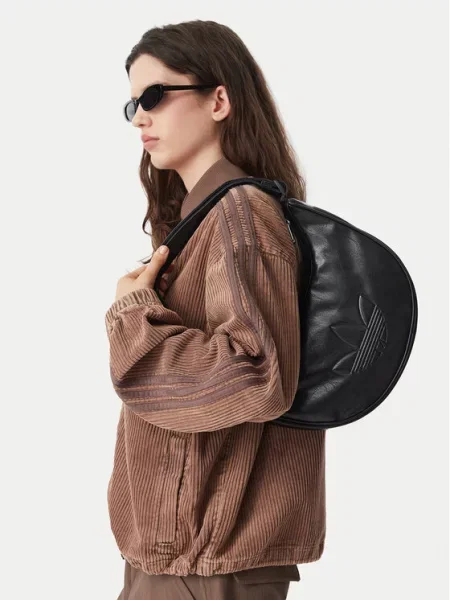 Adidas Torbica Adicolor Half Crescent Bag Metallic Pu crna