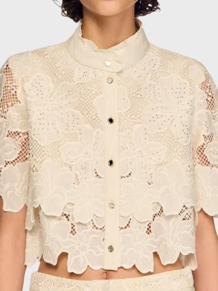 Сорочка Sandro бежева