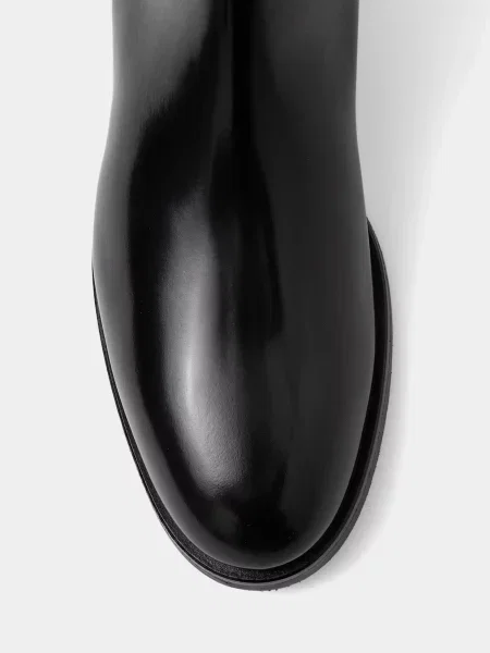 Кожаные сапоги Emporio Armani черные