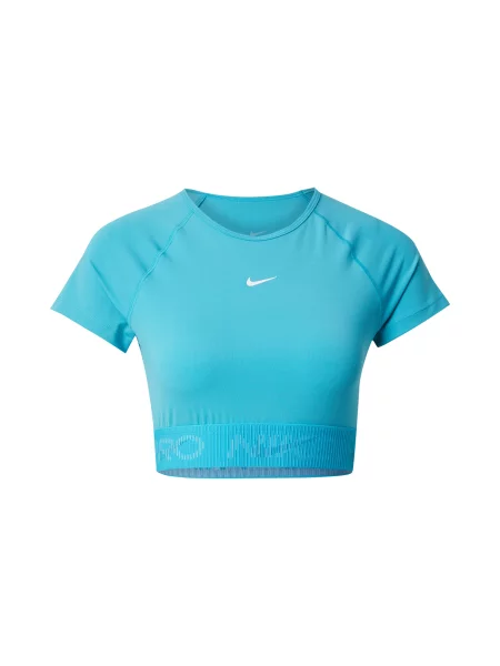 NIKE Tricou funcțional albastru aqua / cyan alb