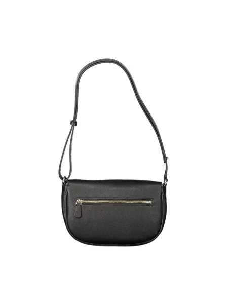 Lniana torebka Guess czarna