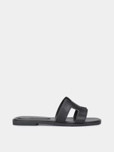 Шкіряні Шльопанці Braska чорний