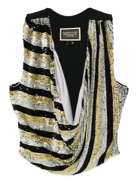 Top Mitiliane Couture w paski szary