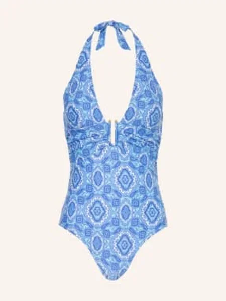 Heidi Klein Strój Kąpielowy Z Wiązaniem Na Szyi Mykonos blau biały