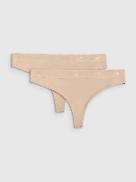 STRINGI 4F BIELIZNY BAWEŁNIANEJ XL beżowe