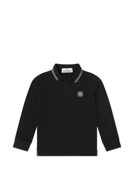 Koszulka polo dziecięca Stone Island czarna
