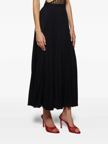 Fusta plisata Wardrobe.nyc plisată până la genunchi negru
