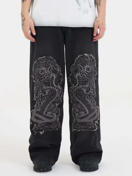Ed Hardy Jeans gri negru