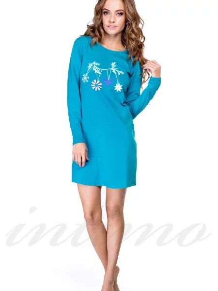 Трикотажная ночнушка блакитна