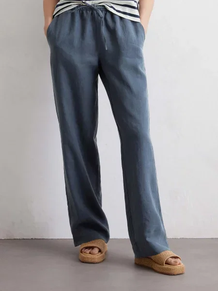 Лляні Штани повсякденні Marc O’Polo темно-синій сині