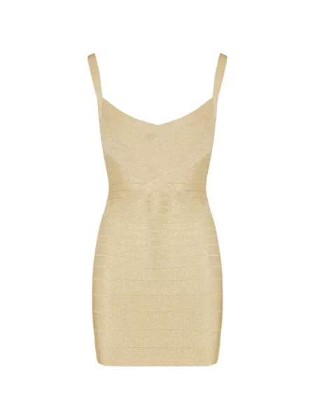 Sukienka mini Hervé Léger z dekoltem w serek garniturowa