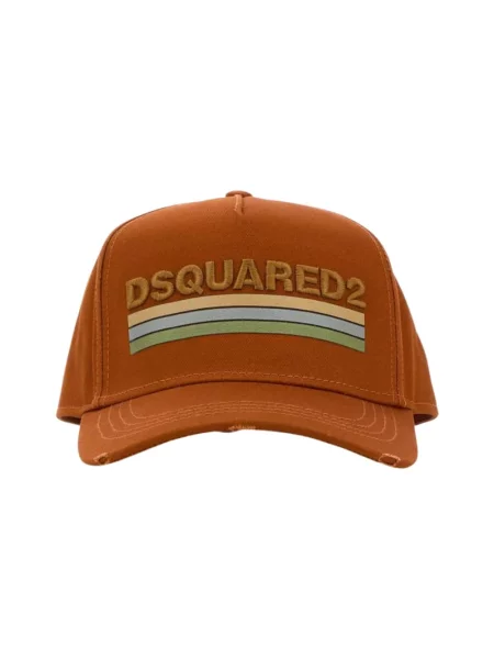 Czapka z daszkiem Dsquared2 pomarańczowa