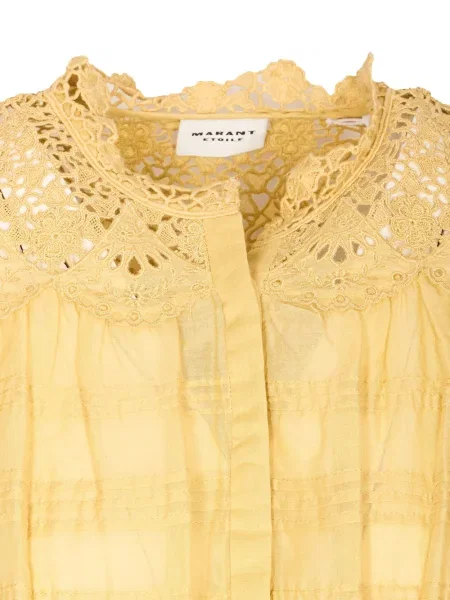 Bluză Marant Etoile cu broderie galben