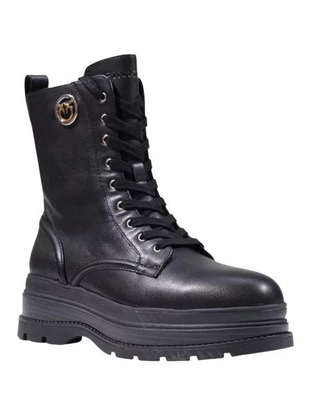 Pantofi Pinko din piele cu platformă negru