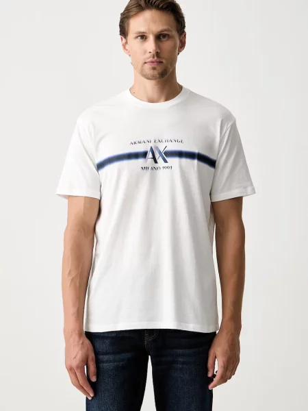 Armani Exchange tricou pentru bărbați din alb