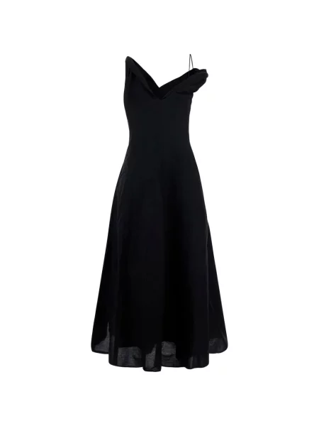 Rochie midi Róhe asimetrică drapată negru