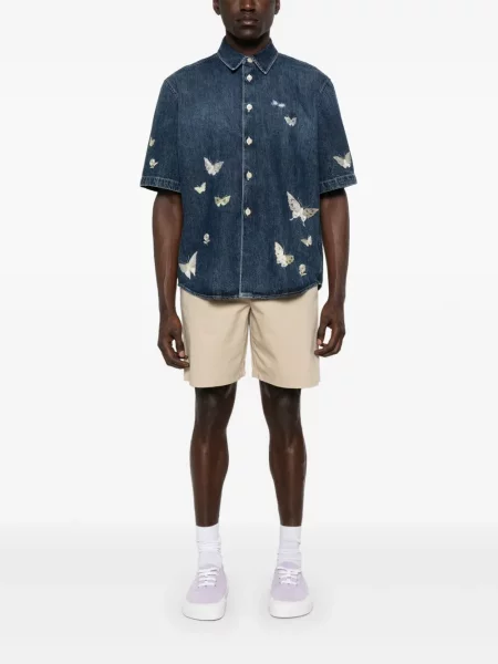 Pantaloni scurți Maison Kitsune cu broderie