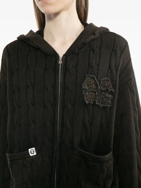 Суичър с качулка Aape By *a Bathing Ape® бродиран кафяво