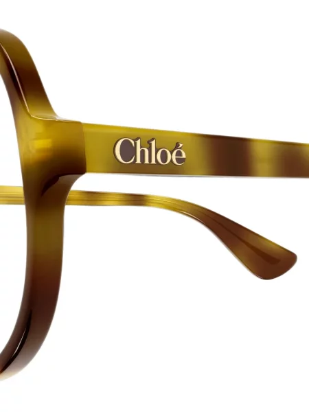 Ochelari de soare Chloé Eyewear cu imprimeu geometric maro