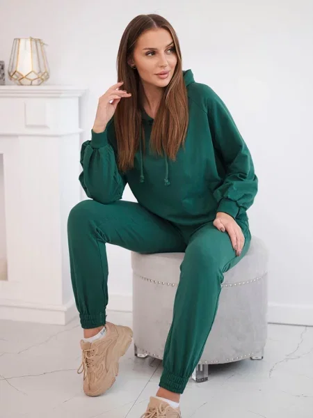 Hanorac cu glugă Kesi verde