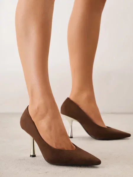 Pantofi stiletto Dorea maro