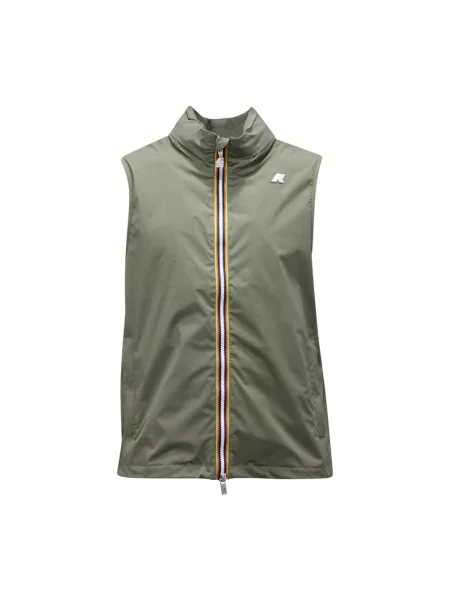 Lniana kamizelka K-way zielona