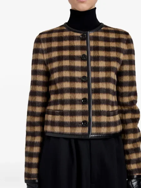Geacă Proenza Schouler în carouri maro