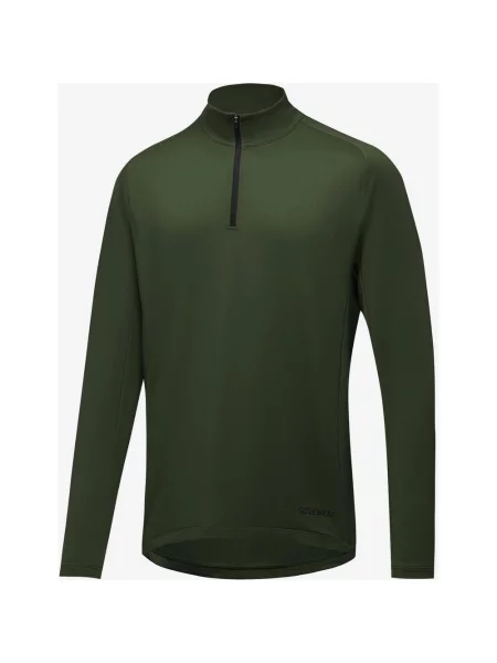 Koszulka GOREWEAR Everyday Mid Quarter Zip długi rękaw ciemnozielona S zielona