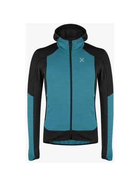 Kurtka z kapturem Montura Stretch Color 2 Maglia niebieski turkusowy XS czarny