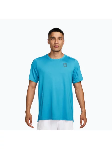 Tricou pentru bărbați Nike Court Dri-Fit Advantage baltic blue/black negru