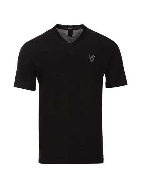 Tricou Billionaire cu decolteu în V cu autograf negru