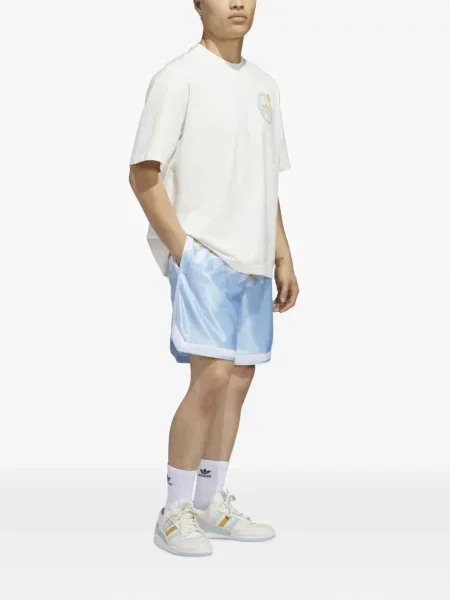 Scurt pantaloni scurți Adidas cu imagine cu model floral albastru