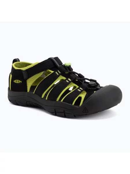 Gyerek szandálok KEEN Newport H2 black/lime green. Méret: 37 EU fekete