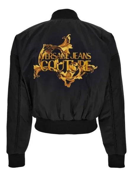 Geacă de blugi Versace Jeans Couture cu imagine negru
