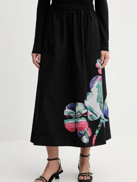 Desigual fustă din ELLA LACROIX midi evazati negru