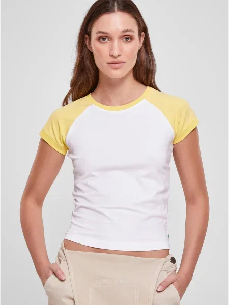 Koszulka Urban Classics retro ze stretchu biała