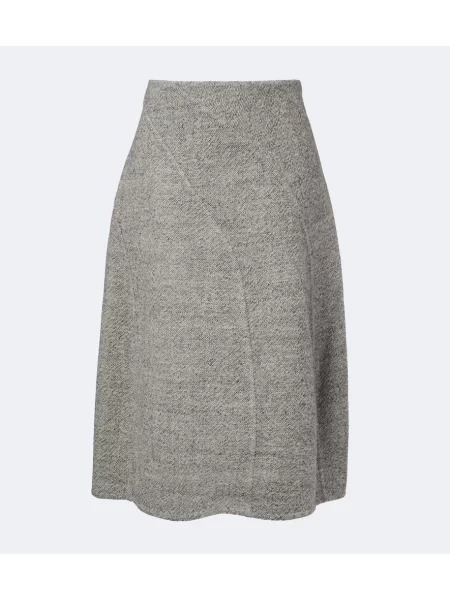 Fustă midi Proenza Schouler de lână alb