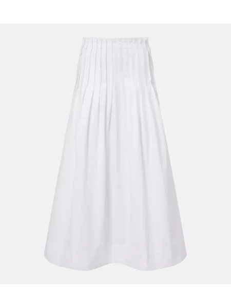 Fustă midi Róhe din poplin alb