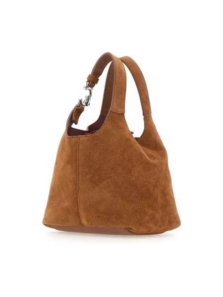 Torebka hobo Coccinelle zamszowa brązowa