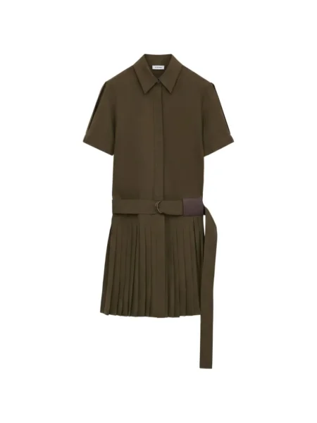 Mini rochie mini Loewe plisată de costum verde