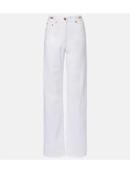 Blugi drepți Versace alb