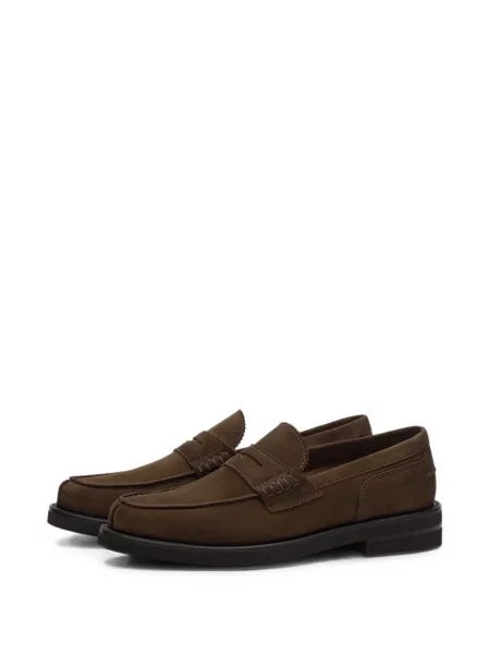 Pantofi loafer Lottusse din piele de căprioară maro