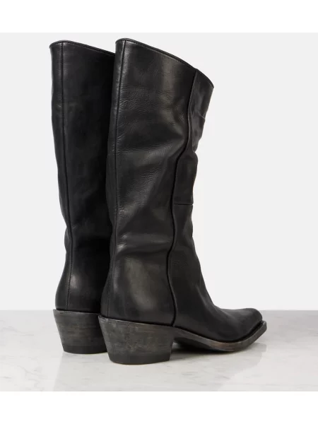 Botine Khaite din piele negru