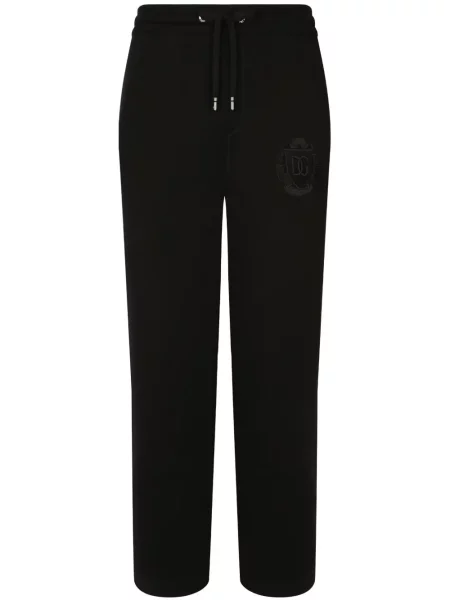 Pantaloni Dolce & Gabbana cu broderie negru