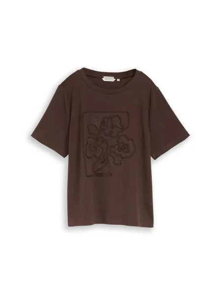 TOM TAILOR Tricou ciocolatiu