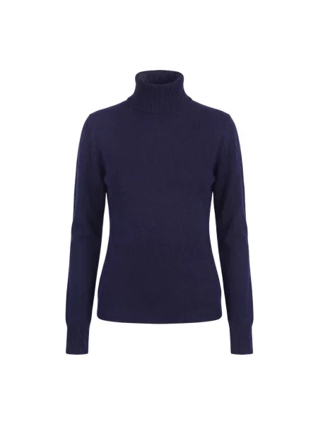 Sweter z golfem Jucca do golfa niebieski