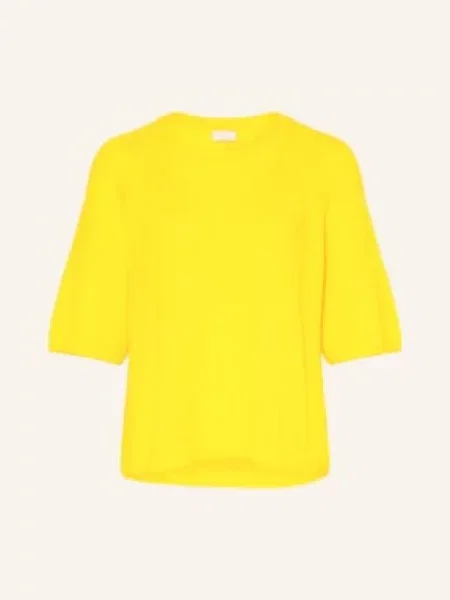 Milano Italy Sweter Z Moheru gelb żółty