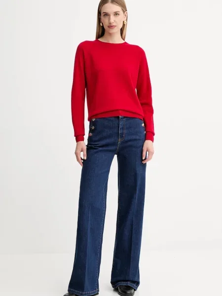 Вовняний светр Fracomina легкий червоний