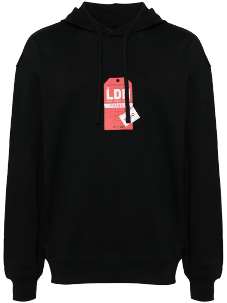 Hanorac cu glugă Hugo cu imagine negru